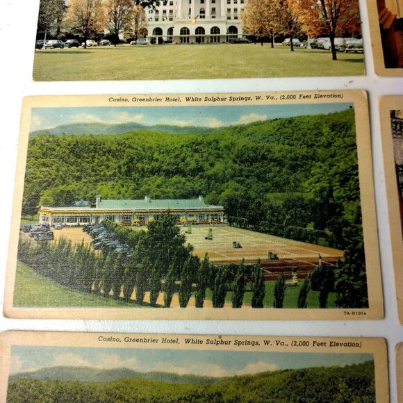 Vintage The Greenbrier Hotel Postcard Lot of 9 Resort West Virginia Unposted USA - Picture 5 of 16